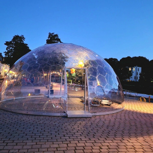 GEO 8 geodesic dome – 8-meter transparent dome for outdoor use