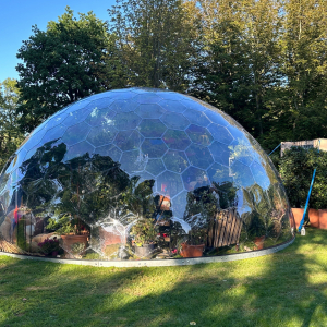 Geodätische Kuppel GEO 8 – transparente Kuppel für Events & Glamping